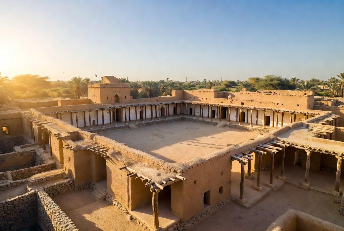 rubabbx's tweet photo. 727 AD.

The oldest mosque in South Asia was built in Sindh, Pakistan.

65 kilometres east of Karachi.

In the 2,100 years old Port city of Banbhore.

The Mosque of Banbhore. Also known as the Mosque of Debal. Built just 16 years after Muhammad bin Qasim brought Islam to the subcontinent through this exact port city in 711 AD.

One Prayer Hall.

No Mirhab.

33 Pillars wodden resting on sandstone bases, arranged in three rows of 11.

Open Courtyard.

2.5 degrees of Mecca. Calculated by hand in the 8th century. Verified by modern instruments 1,300 years later.

Archaeologists excavated the site starting in 1958 under Dr. F.A. Khan. What they found stunned the entire academic world.

The ground plan mirrors the very first mosques ever built in the Islamic world in 670.

Kufic inscriptions found on site confirmed the date. 

It has no mihrab. The mihrab was introduced into mosque architecture later. This mosque predates that innovation. Making it not just old but a living record of how the very first mosques in the world were built.

The city of Banbhore, It traded with China via the Silk Road. A pot marked with Chinese characters was found in its ruins. 

Alexander the Great passed through it in 324 BC. 

Scythians ruled it. 

Buddhists worshipped here. 

Then Muhammad bin Qasim arrived.

And 16 years later someone built a mosque.

The first mosque in South Asia.

In Sindh, In our Pakistan.

Pakistan submitted Banbhore to UNESCO for World Heritage recognition in 2004. Still waiting.

The Mosque is in ruins today. Just Rock Foundation remains.

No Preservation in sight.

No renovations in sight.

The Introduction of Islam in South Asia deserves better.

site co-ordinates: 24°45′08″ N, 67°31′19″ E

Disclaimer: The last two images are AI Imagination of what the mosuqe would have looked like if it was still in its orignal condition.

@AntiquitieSindh 
@UNESCO 
@archaeologyart 
@archaeologymag 
@PPP_Org 
@BBhuttoZardari