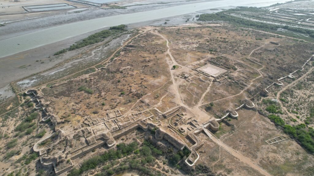 rubabbx's tweet photo. 727 AD.

The oldest mosque in South Asia was built in Sindh, Pakistan.

65 kilometres east of Karachi.

In the 2,100 years old Port city of Banbhore.

The Mosque of Banbhore. Also known as the Mosque of Debal. Built just 16 years after Muhammad bin Qasim brought Islam to the subcontinent through this exact port city in 711 AD.

One Prayer Hall.

No Mirhab.

33 Pillars wodden resting on sandstone bases, arranged in three rows of 11.

Open Courtyard.

2.5 degrees of Mecca. Calculated by hand in the 8th century. Verified by modern instruments 1,300 years later.

Archaeologists excavated the site starting in 1958 under Dr. F.A. Khan. What they found stunned the entire academic world.

The ground plan mirrors the very first mosques ever built in the Islamic world in 670.

Kufic inscriptions found on site confirmed the date. 

It has no mihrab. The mihrab was introduced into mosque architecture later. This mosque predates that innovation. Making it not just old but a living record of how the very first mosques in the world were built.

The city of Banbhore, It traded with China via the Silk Road. A pot marked with Chinese characters was found in its ruins. 

Alexander the Great passed through it in 324 BC. 

Scythians ruled it. 

Buddhists worshipped here. 

Then Muhammad bin Qasim arrived.

And 16 years later someone built a mosque.

The first mosque in South Asia.

In Sindh, In our Pakistan.

Pakistan submitted Banbhore to UNESCO for World Heritage recognition in 2004. Still waiting.

The Mosque is in ruins today. Just Rock Foundation remains.

No Preservation in sight.

No renovations in sight.

The Introduction of Islam in South Asia deserves better.

site co-ordinates: 24°45′08″ N, 67°31′19″ E

Disclaimer: The last two images are AI Imagination of what the mosuqe would have looked like if it was still in its orignal condition.

@AntiquitieSindh 
@UNESCO 
@archaeologyart 
@archaeologymag 
@PPP_Org 
@BBhuttoZardari