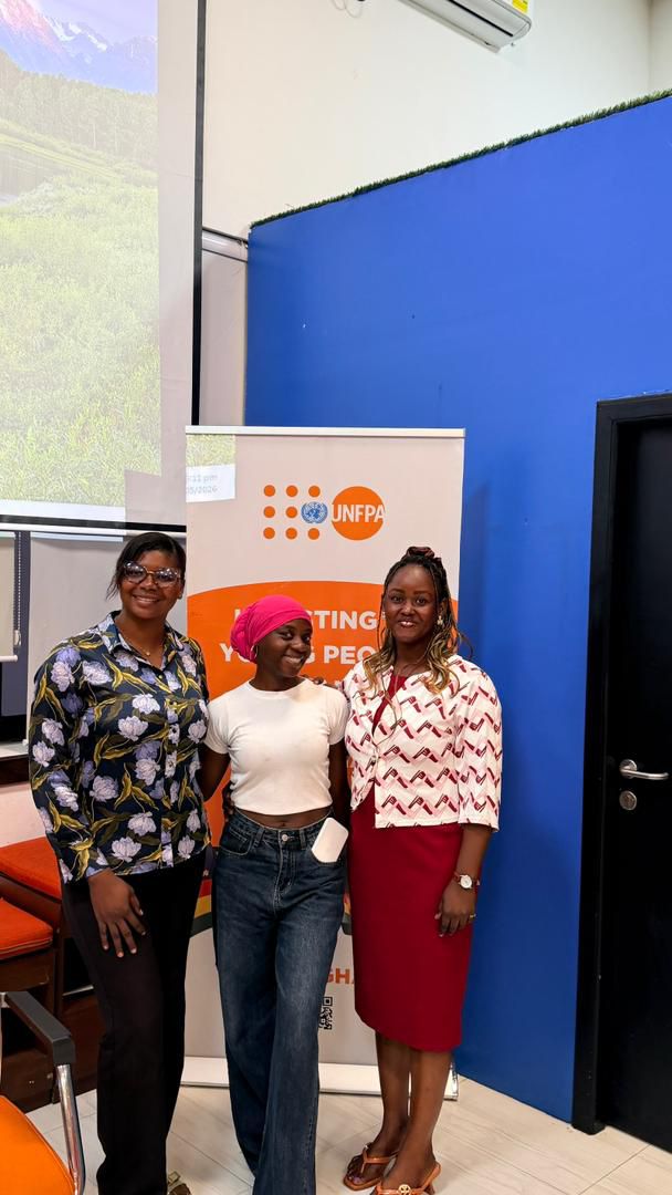 TheALIorg's tweet photo. TheALI YFLs in Ghana - Akosua,Olivia and Aishatu attended @NEPAD_Agency Youth &amp; Women Meet &amp; Greet @UNFPAGhana 
They joined key discussions on gender equality,governance,economic empowerment &amp; innovation for systemic local impact.
We celebrate them👏
#BlackGirlYourDreamsAreValid https://t.co/CYlL8AoTbo
