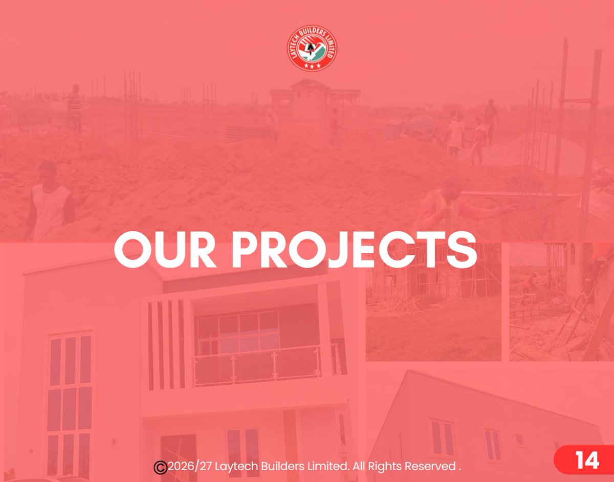 Laytechbuilders's tweet photo. Our Projects: 

Kindly find attached the company profile of Laytech Builders Limited for your review.

📞 +234 816 058 8408
🌐 https://t.co/sZQdSLeqGR
📱 @Laytechbuilders https://t.co/W8pFKZvL39