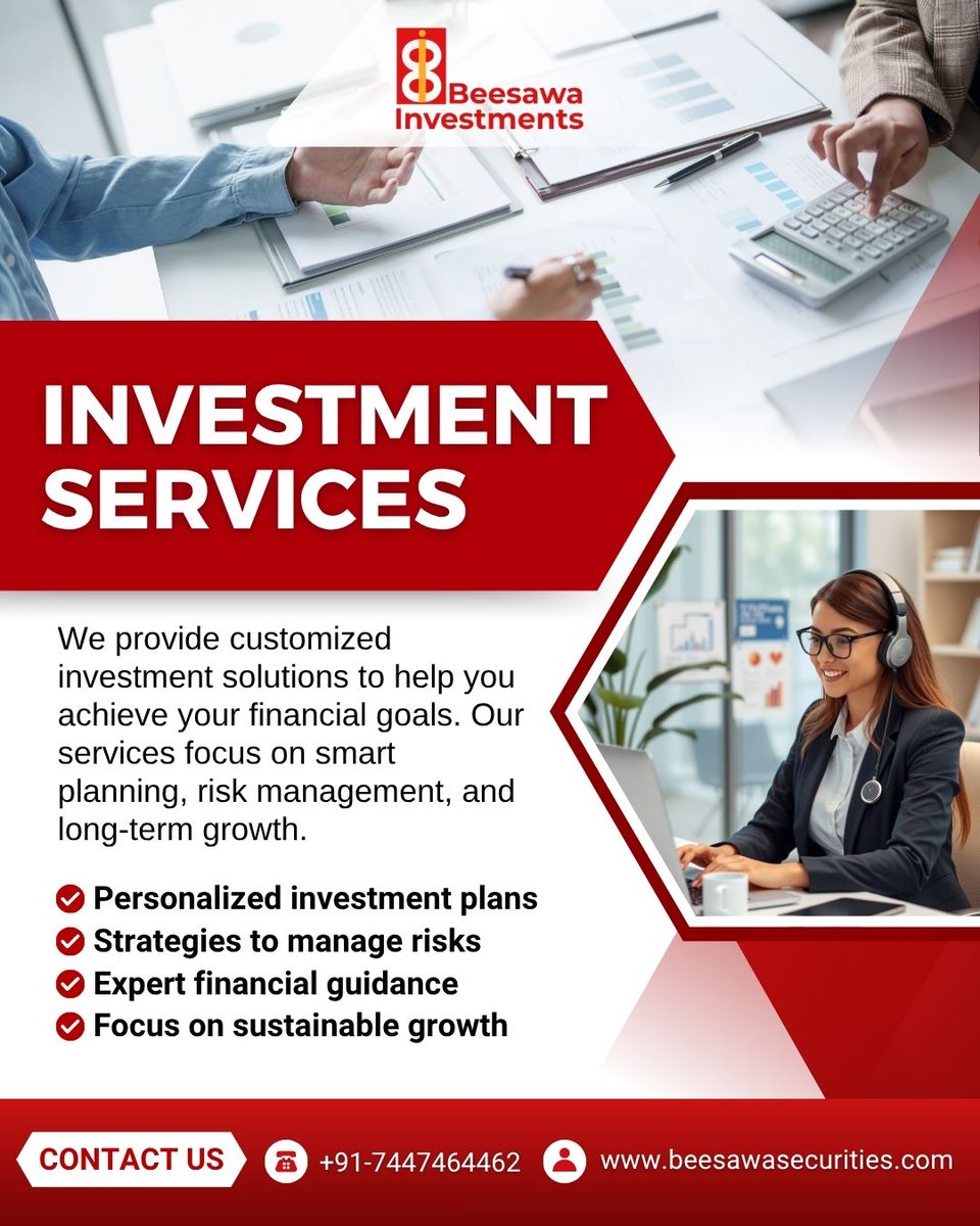 BeesawaI's tweet photo. Your financial goals deserve a smart investment strategy. 📈
Invest with confidence through personalized planning, expert guidance, and long-term wealth creation.

#financialplanning #wealthcreation #smartinvesting #investmentadvisor #financialgoals #beesawainvestments https://t.co/35l8ViacIn