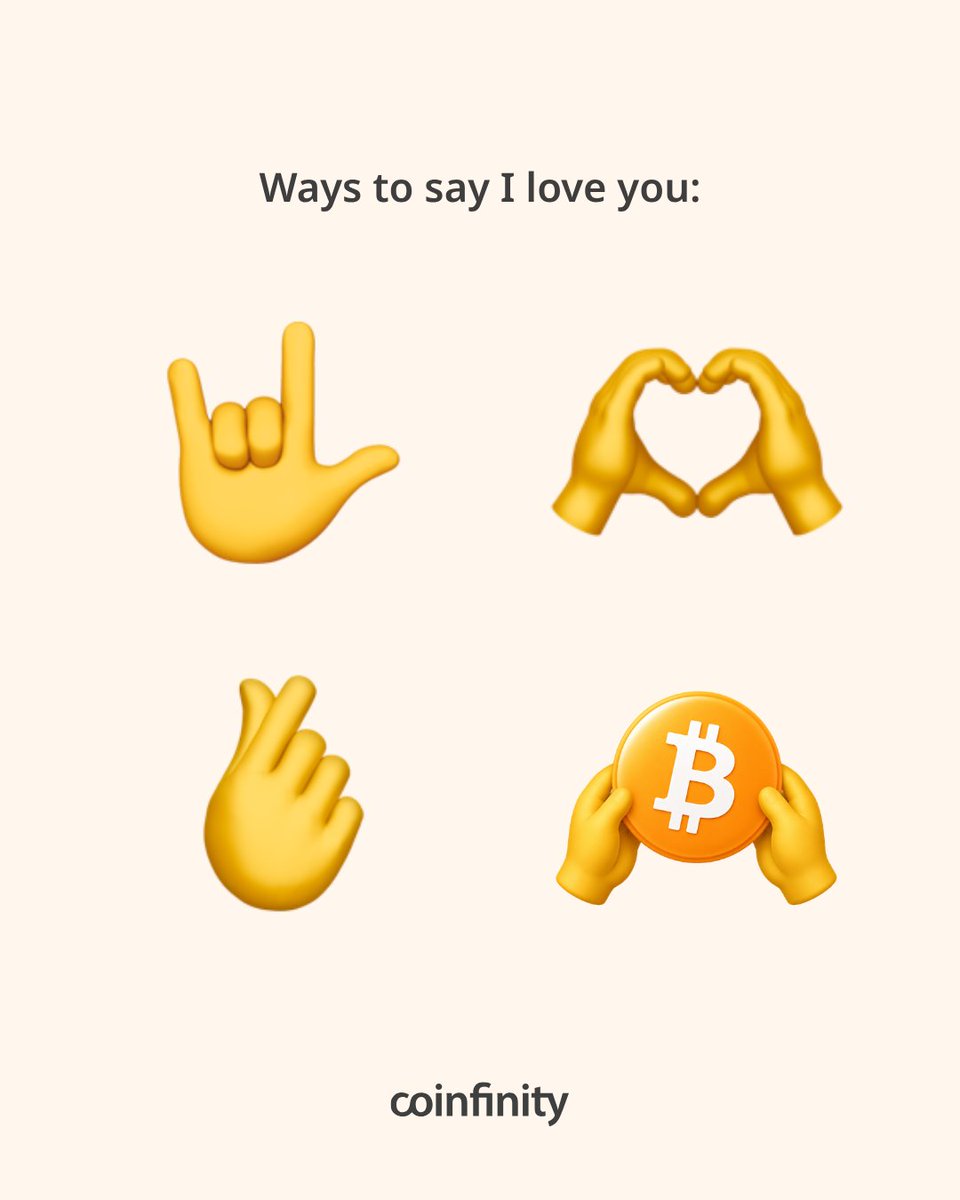 coinfinity's tweet photo. Some say it with flowers. We say it with Bitcoin! 🧡 https://t.co/VXQ5L8ekjC