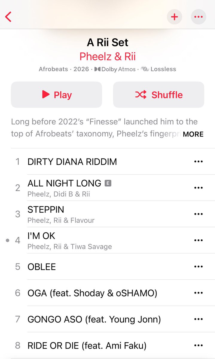 bouncenetworks's tweet photo. PHEELZ &amp; RII {@Pheelz }
A RII SET EP 

FT: Young Jonn, Tiwa Savage, Flavour, Shoday, Ami Faku, Didi B, Oshamo. https://t.co/VRSUzJjhoV