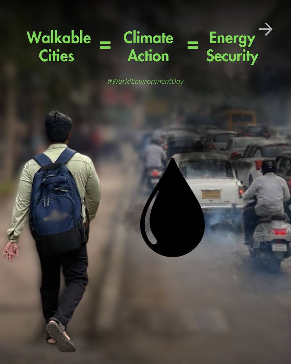 walkingproject's tweet photo. Let's remember that one of the most powerful and simplest solutions to the energy crisis is walking. Cities that make walking safe, comfortable, and accessible reduce dependence on fossil fuels, strengthen energy security, and lower emissions. 

Every trip made on foot is a trip that requires no fuel, produces no emissions, and strengthens community resilience. Safe walking isn't just a mobility issue, it is an environmental and public health issue

Support our work

#WorldEnvironmentDay #SaferWalking #WalkingProject