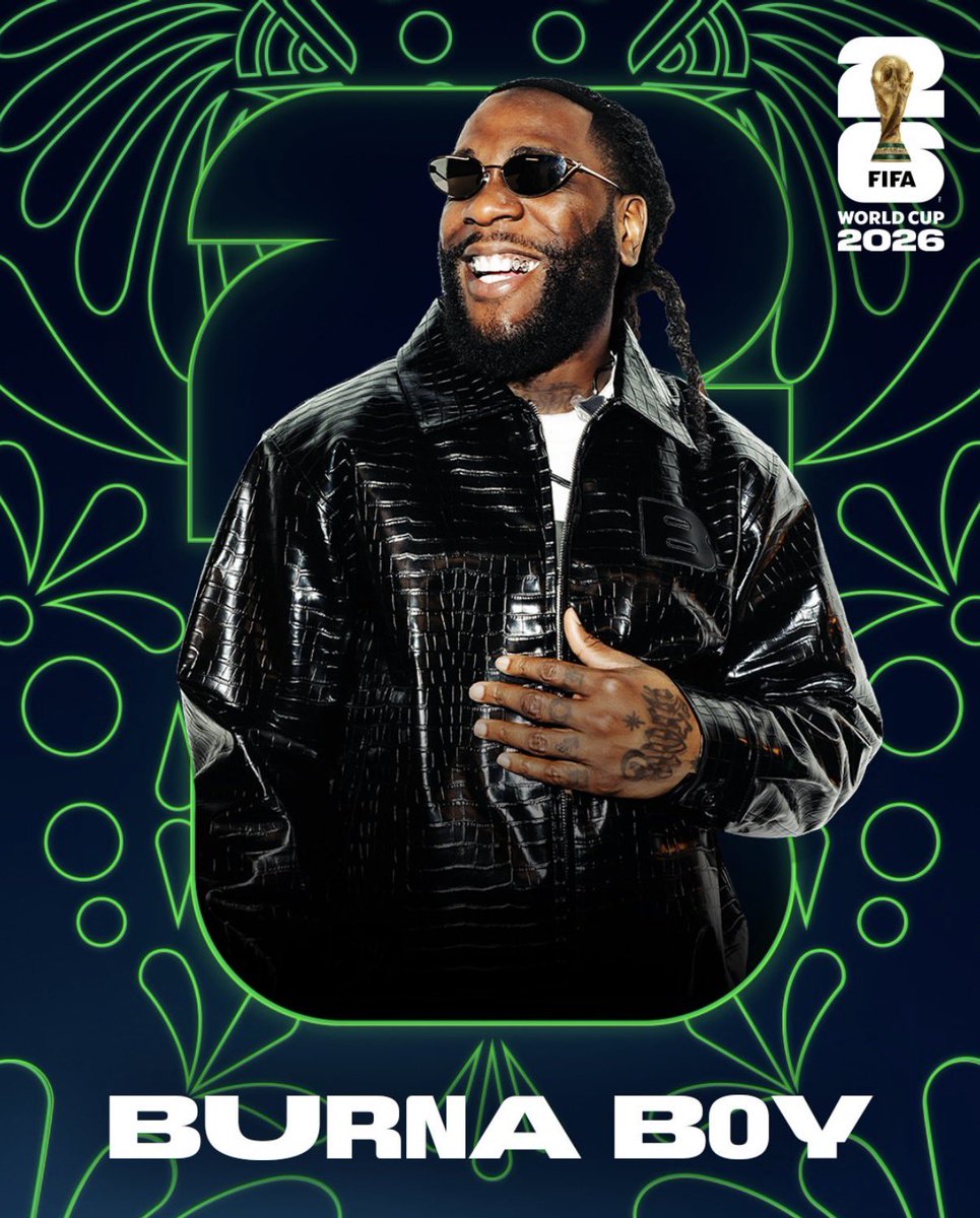 LatestPlugMusic's tweet photo. 🔊🔊 Burna Boy is set to perform alongside Shakira at the 2026 FIFA World Cup Opening Ceremony in Mexico City next Thursday 🏆⚽️🇲🇽🔥🔊 https://t.co/qszSxHODEu