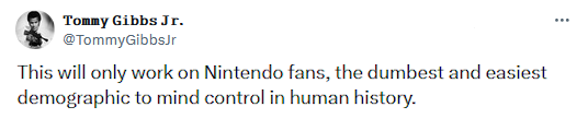 exp_pac_'s tweet photo. @mariotwtconfess Must be sad not being able to praise a game you enjoy w/o having to hold up a sign saying "but this other game is """objectively""" better".

So many people are convinced the word "objective" means "general consensus" as if everyone agreeing 2+2=5 would make it an objective fact. https://t.co/kSmU4xFcgC