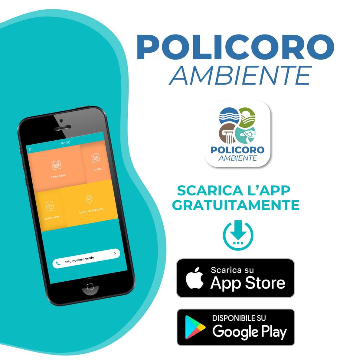 PolicoroA's tweet photo. Non hai ancora scaricato 💚📲 PolicoroAmbiente 📲 💚? 
👇
♻️Tutta la RACCOLTA DIFFERENZIATA in un’APP♻️ https://t.co/skptMWIINY