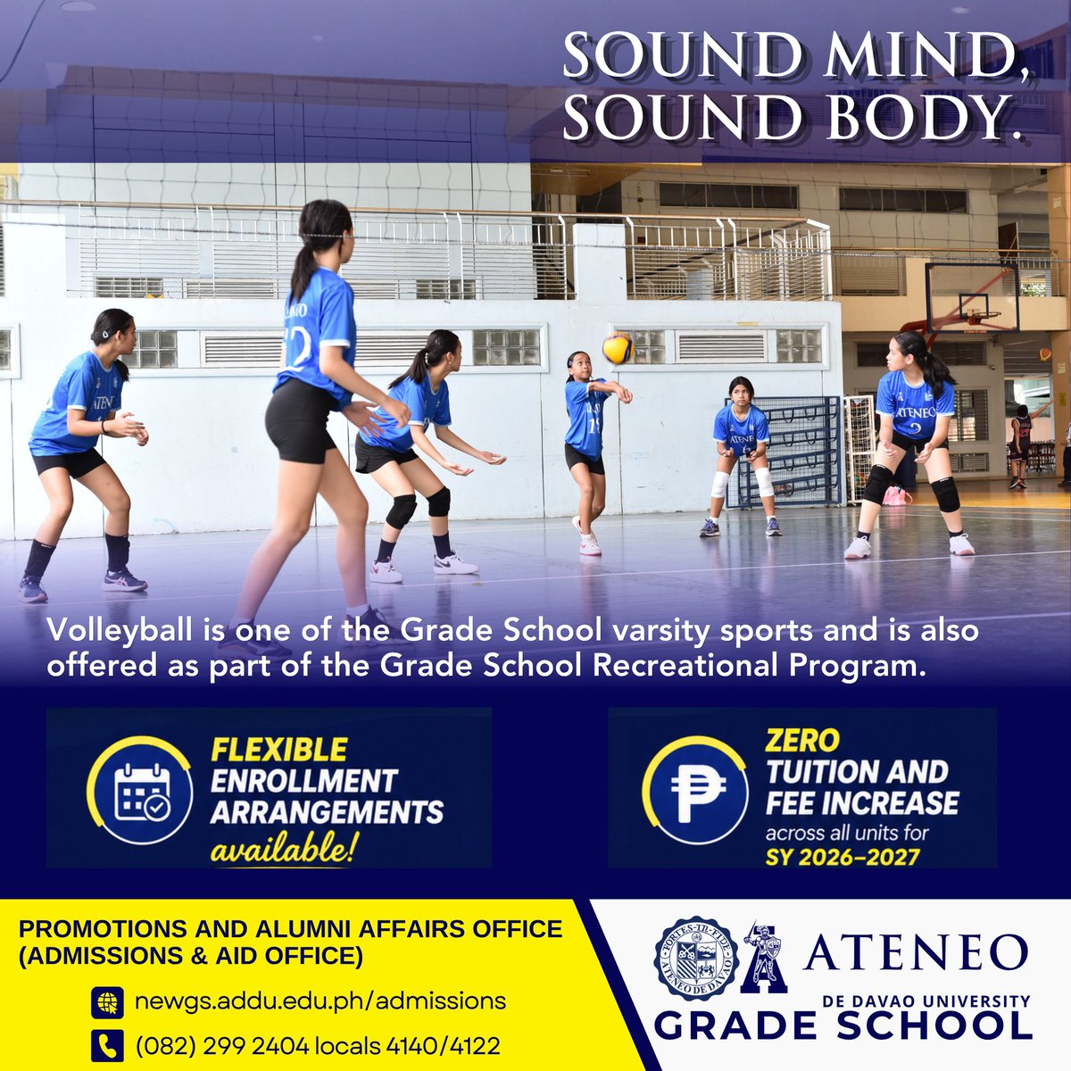 ADDU_GS's tweet photo. 𝐄𝐍𝐑𝐎𝐋𝐋 𝐍𝐎𝐖 𝐟𝐨𝐫 𝐒𝐘 𝟐𝟎𝟐𝟔–𝟐𝟎𝟐𝟕.

Admission Form for Preschool: https://t.co/5Cg0Ch6DpS
Admission Form for Grade School: https://t.co/c843Q425B6
Admission Form for FLM Grades 5 &amp; 6: https://t.co/PmxdG1QrV4

#ADDUGS_Admissions https://t.co/88m0zpOeLG