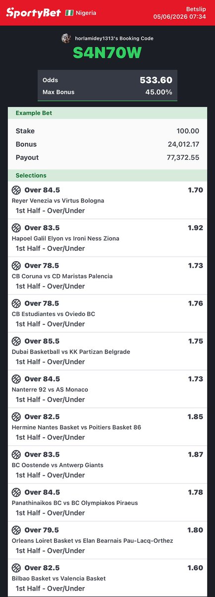 Dc_Sunnyfresh's tweet photo. BB HT OVER 17 GAMES 19.5K ODDS 

ZTBNF6 (19.5K)✍️ S4N70W.(533)

GDLC25. (434).         NH1D9Z. (189) https://t.co/P8tltNq6Ns