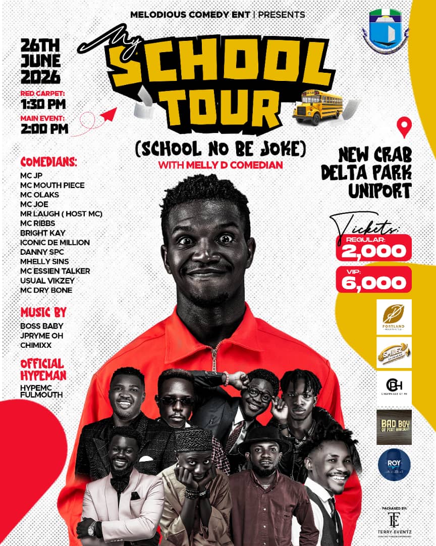 Da_illustrious's tweet photo. Finally we are ready 100% ready 😇 my school tour ( school no be joke) uniport edition is here we promise you 100% clean classic entertainment all we need is your support buy tickets attend. https://t.co/iUqrDZhsqn