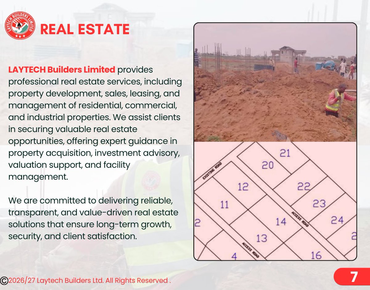 Laytechbuilders's tweet photo. Real Estate:

📞 +234 816 058 8408
🌐 https://t.co/sZQdSLeqGR
📱 @Laytechbuilders https://t.co/GG0wcUp0kO