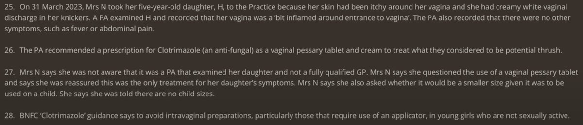 TheSnoozeDoctor's tweet photo. PA misdiagnosed paediatric vulvovaginitis as thrush and caused harm! https://t.co/eW7t3nmq3z