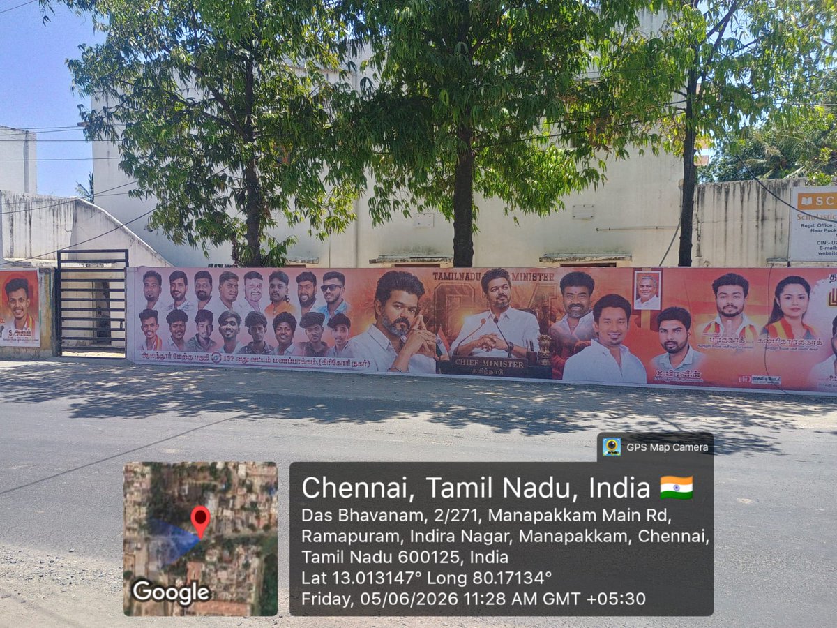 memetech's tweet photo. Sir,upon my complaint at Manapakkam MG salai on 3r MayAEand AEE with police protection  came to remove the Banner,the site owner Mr Ragunath did not allow them to remove .The AE gave a complaint to the Inspector of Ploice .But not removed till now . @chennaicorp  @tnpoliceoffl https://t.co/xh6UpYcdgI