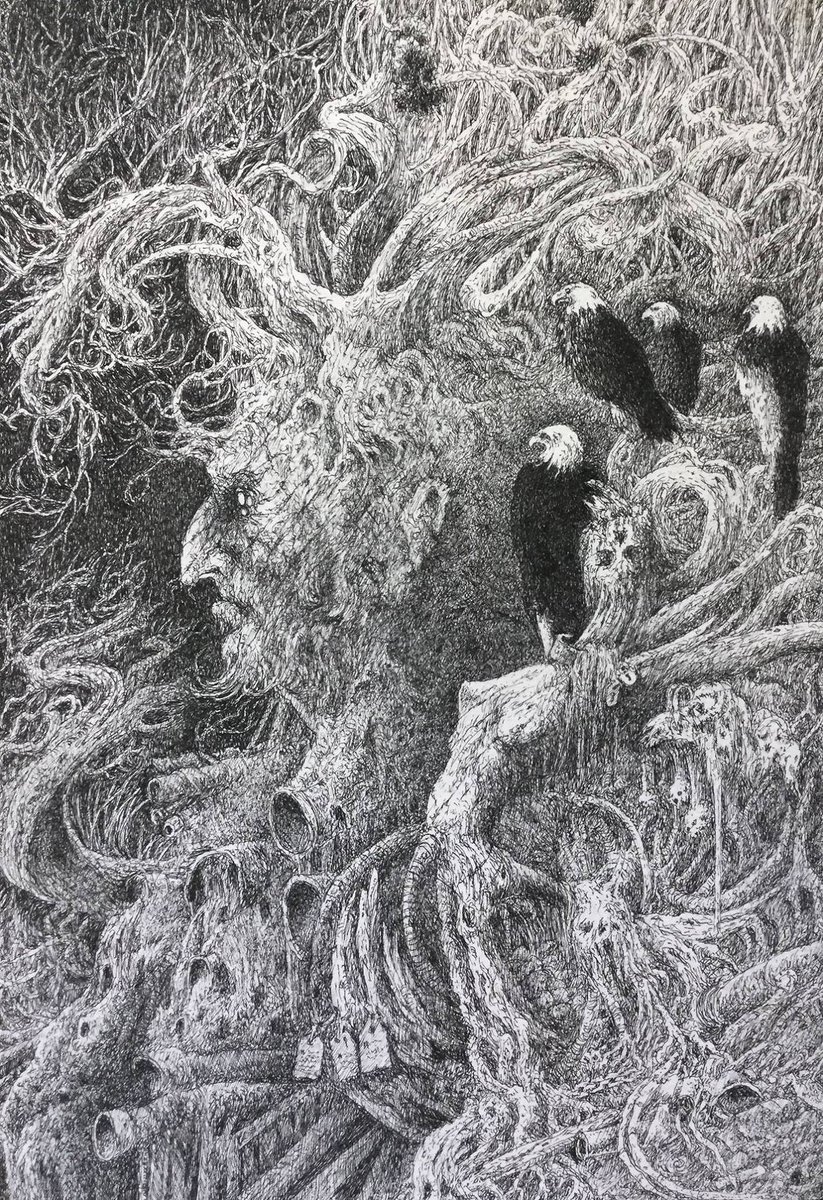 Einarbaldvii's tweet photo. 'The Voodo Forest' by John Blanche. https://t.co/8TCNCaOs5V