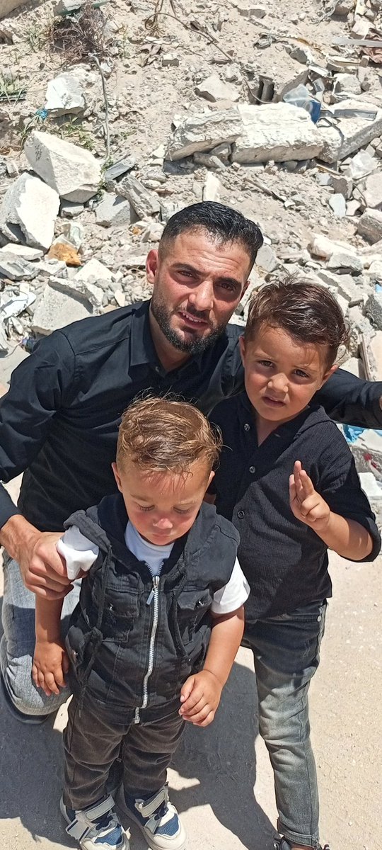 almassri87125's tweet photo. The sun always rises, and a heart filled with love knows no defeat. ☀️ This morning, I stand with my children amidst the rubble—not to mourn what was lost, but to affirm that we are still here, weaving hope out of pain and life out of ashes. Our homes may have been leveled to the ground, but our dreams touch the sky. My children's smiles are my true homeland, and they are the promise I made to myself that tomorrow will be brighter because of them. Please, help us share our story and echo our voice to the world; may our message find its way to compassionate hearts❤️❤️🇵🇸🇵🇸

#Humanity #Hope #Gaza #Resilience #JummahMubarak