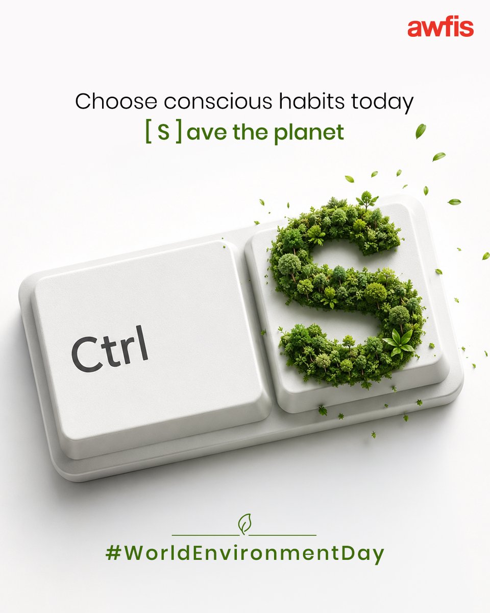 myawfis's tweet photo. True sustainability isn't about doing everything perfectly; it's about making better choices consciously.

This World Environment Day, let’s bring mindfulness to our daily routines, because the habits we build today shape the world we walk into tomorrow.

#WorldEnvironmentDay #Awfis #EnvironmentMatters #ResponsibleLiving