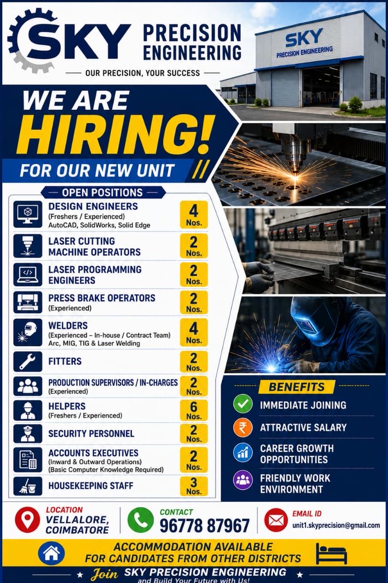 Coimbatoraan's tweet photo. If anybody looking / know the people who is looking for the below job opportunities! 
Please share https://t.co/7gqRytnTlu