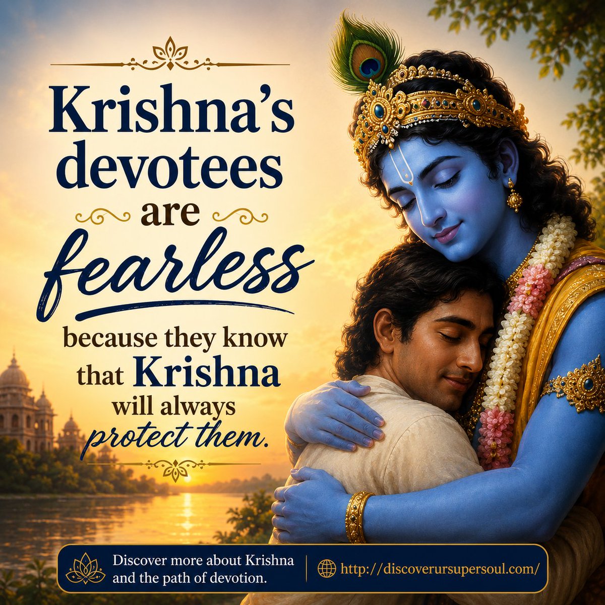 Discoverursupe1's tweet photo. Discover more about Krishna and the path of devotion @ https://t.co/7huNcofxlD

#Krishna #Bhakti #devotion #fear https://t.co/l6GOawsIqd