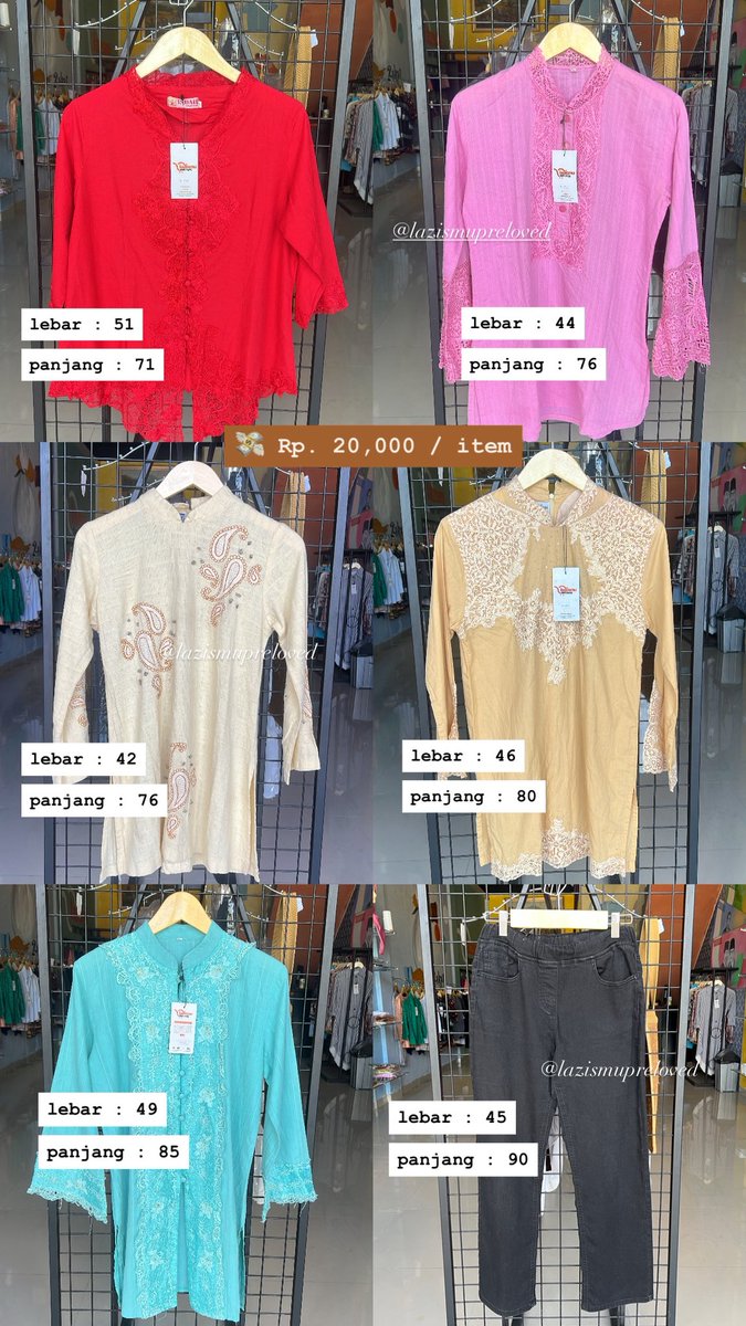 warenzie's tweet photo. wts want to sell preloved ⭐️

kemeja, outer, batik, kemeja, celana
꒰ 💸 20.000 / item ꒱

✿ first pay first get
✿ co 🍊 bisa keep event w/dp 
✿ dom sidoarjo jatim 

tags. jual atasan bawahan preloved murah https://t.co/ydzSW4u3oA