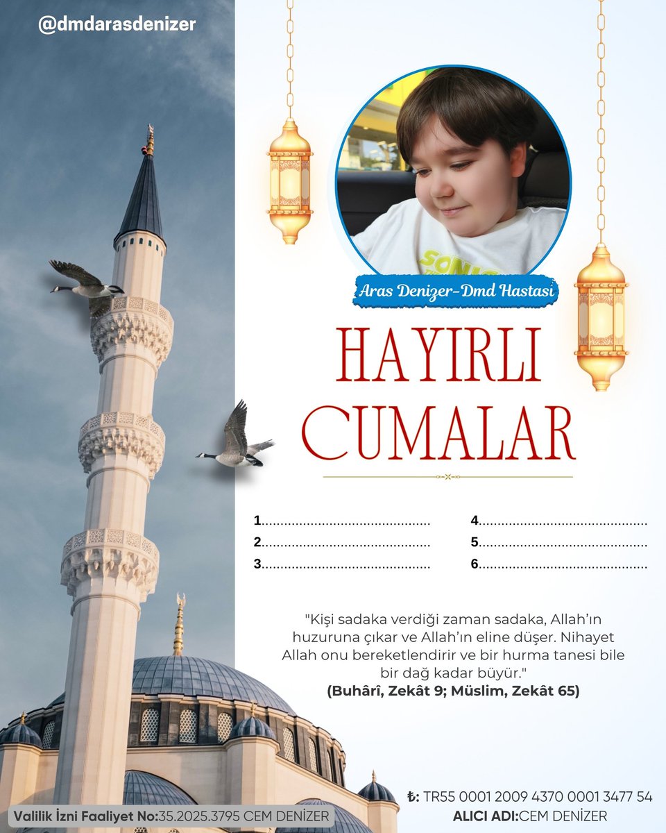 dmdarasdenizer's tweet photo. Aras'ın tedavi yolculuğuna destek olmak isteyenlerin dualarını ve yardımlarını bekliyoruz. Hayırlı Cumalar.❤️ https://t.co/0UfC7sidlL
