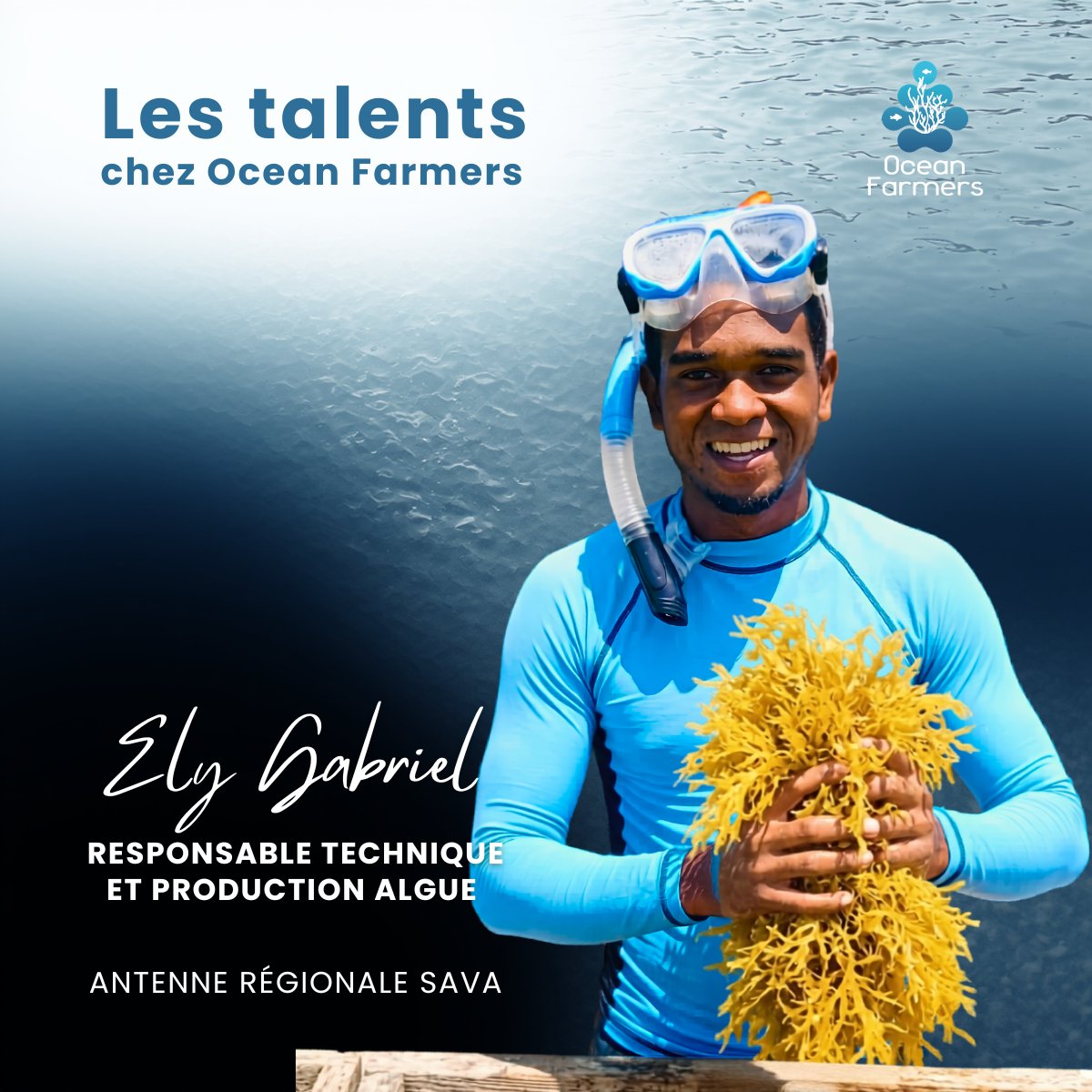 OceanFarmers's tweet photo. 🌊 Découvrez le parcours inspirant d’Ely Gabriel, un collaborateur qui grandit avec l’#algoculture !

🌱🤝 Au quotidien il accompagne les algoculteurs dans la compréhension de la valeur économique et environnementale de l’algoculture.

#SeaweedRevolution #Seaweedfarming https://t.co/ebrZv2ZIR6
