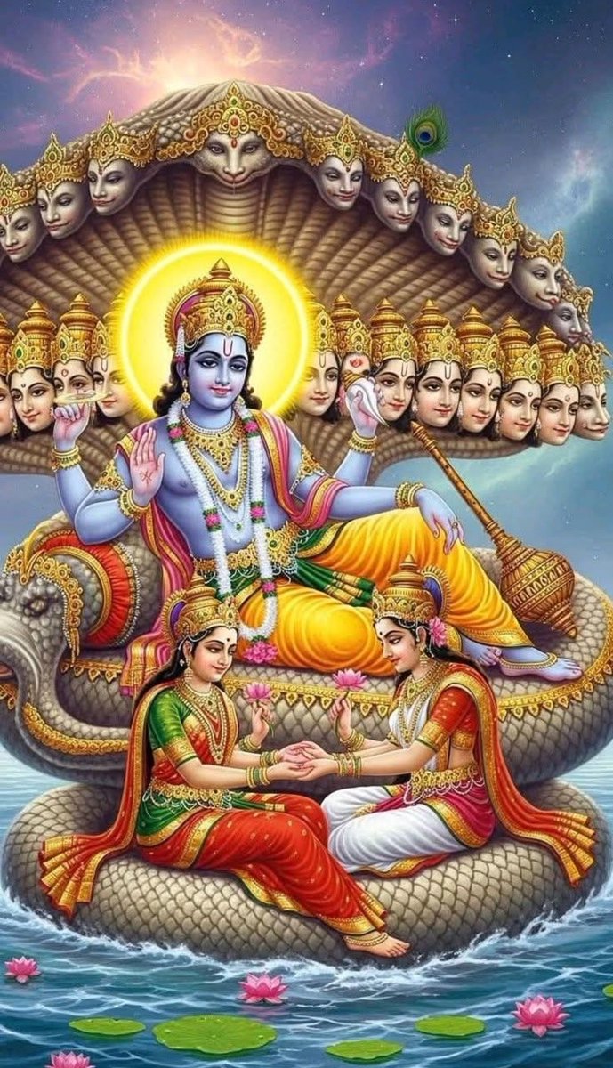 jaijagannath081's tweet photo. "जहाँ लक्ष्मी-नारायण का वास होता है, वहाँ प्रेम, सौभाग्य और खुशियों का कभी अभाव नहीं होता।" "माता लक्ष्मी समृद्धि की देवी हैं और भगवान विष्णु संसार के पालनहार; दोनों का स्मरण जीवन में मंगल लाता है।"🙏🏻 https://t.co/G0I2wFZMn1