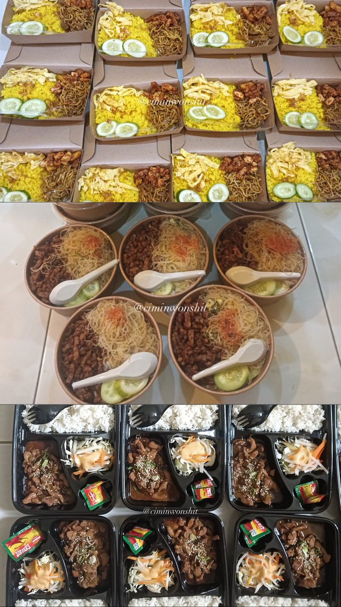 ciminwonshit's tweet photo. hii guys, boleh tolong bantu rt?

aku mau nawarin jualan mamaku, ada ricebowl buat acara acara start from 20rb aja, bisa request menu (disesuaikan), dan ada lumpia, risol, dan kue kering juga ^.^ 

aku domisili, bojonggede bogor yaa! pricelist lainnya aku drop dibawah, thank u🫶🏻 https://t.co/JtkriV0MZU