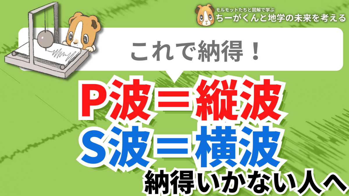 spEarthScience's tweet photo. 「P波は縦波でS波が横波」という解説がすごく嫌いでした。どこをどう見たら縦や横になるのかさっぱり分からず、結局丸暗記に頼るはめに...。今になってようやく知ったのが、縦波/横波は「波の進行方向が基準」ということ。P波は波の進行方向と同じだから縦、S波は波の進行方向に直角なので横なんです！ https://t.co/zIz41X4LY5