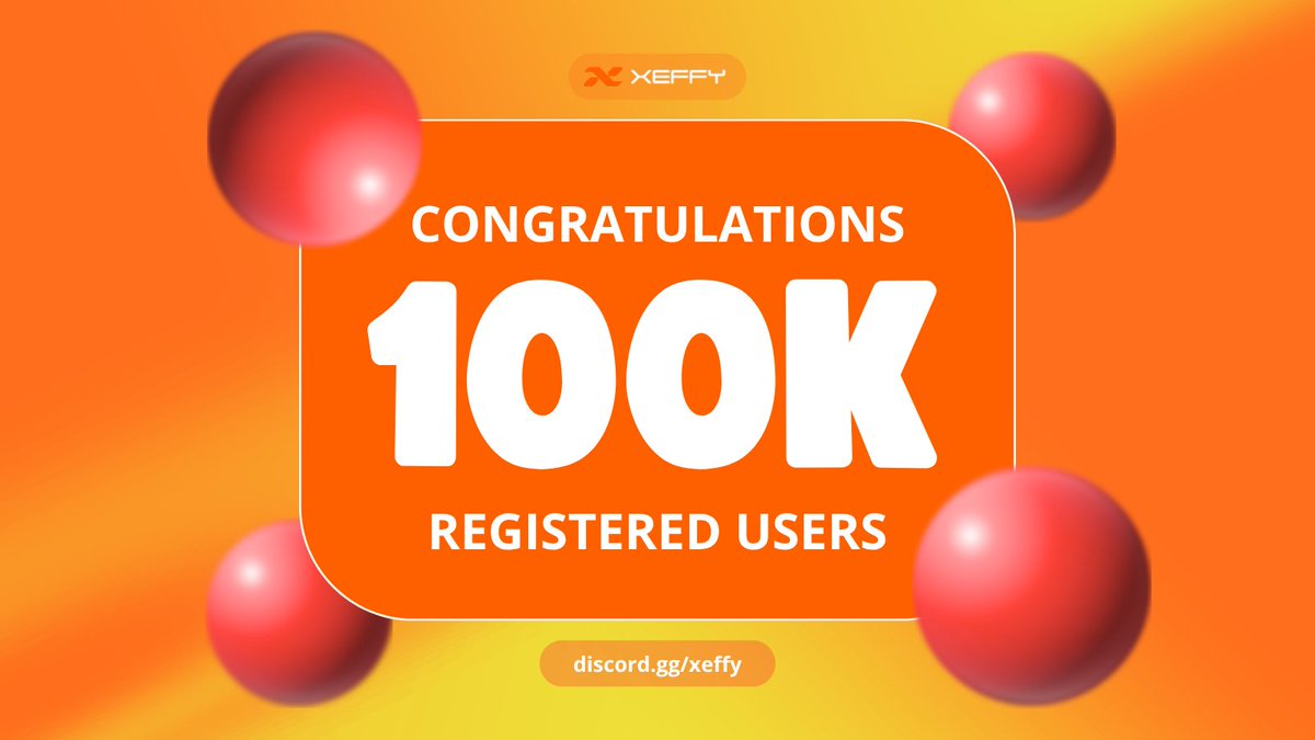 riyadul_10's tweet photo. 🎉Congratulations to @Xeffy_io for reaching 100k Registered users on the Xeffy Mini App!
#Xeffy #Xef #MiniApp https://t.co/Tue3rZGi9U