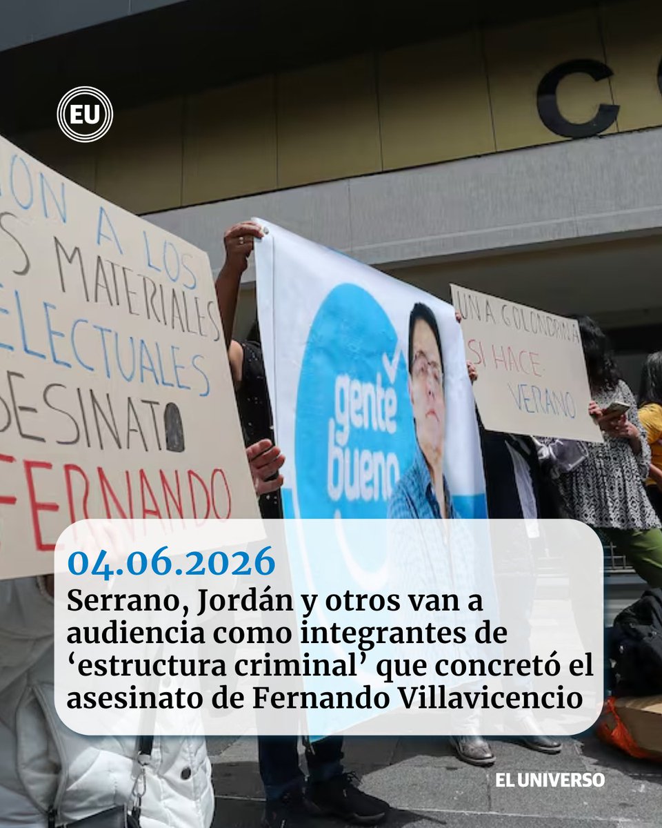 eluniversocom's tweet photo. José Serrano, Xavier Jordán y otros van a audiencia como integrantes de una ‘estructura criminal’ que concretó el asesinato de Fernando Villavicencio https://t.co/MmtgjJ9qnx https://t.co/d0V8icjZon