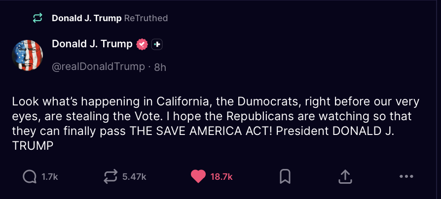 davidjsorensen's tweet photo. Election fraud again. Of course, no voter ID allowed in California... But one day Justice will Prevail. They can't run and they can't hide.

Renate

(David's wife) https://t.co/P7uKIwfXZZ