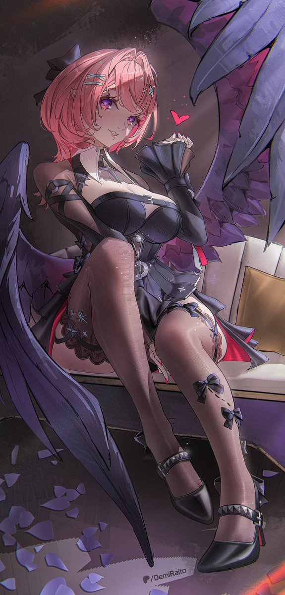 Gothpinkbaddie's tweet photo. "Fine, I'll guess I'll play the Bad Girl for now..~" 

🪽 Rosecalifer's Most Wanted 

🪽 First Generation Void Hunter 

🪽#ZZZRP #LewdRP  #MVRP 

🪽 Bi-Sexual Fiend with fem lean 

🪽 Info Below 

🪽 🔁 &amp; 🖤 https://t.co/NBWodCYaON
