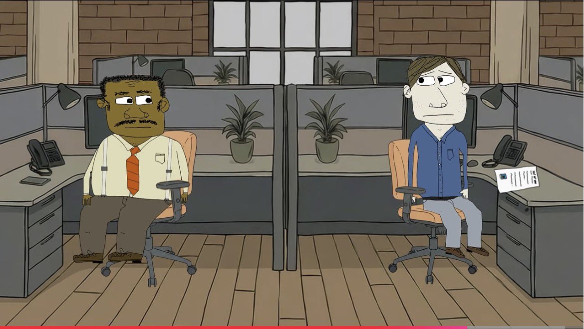 ExploClownNose's tweet photo. @ToonHive The backgrounds for Fred Has Problems are AI generated https://t.co/xW6nQkBTmt