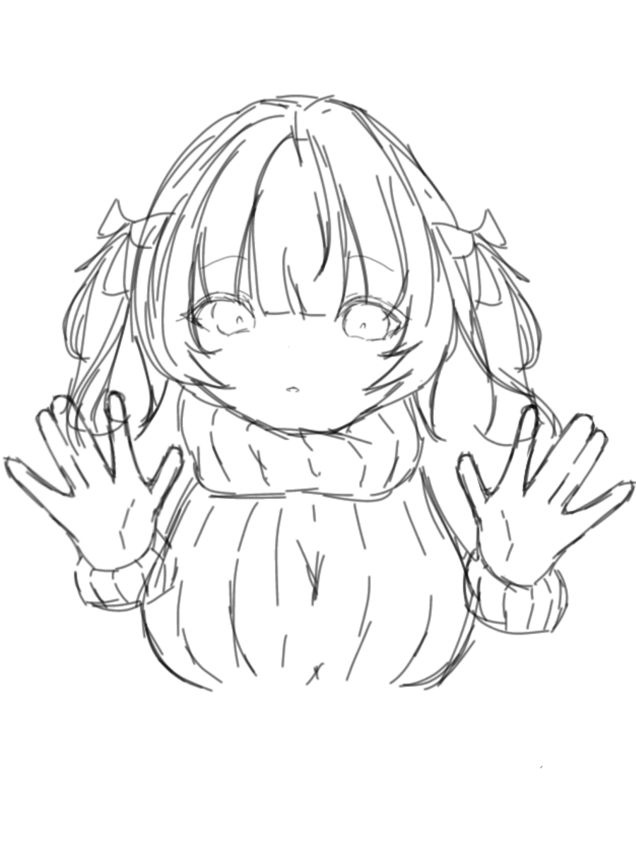 Ninxren's tweet photo. #sketch #wip #anime 

It's always those random doodles you draw instead of the time taken out of your day to attempt to draw. Anyway got home, tried that trick where you draw in a small part of the screen, make it bigger and everything just looks better. https://t.co/TUi0ssoABx
