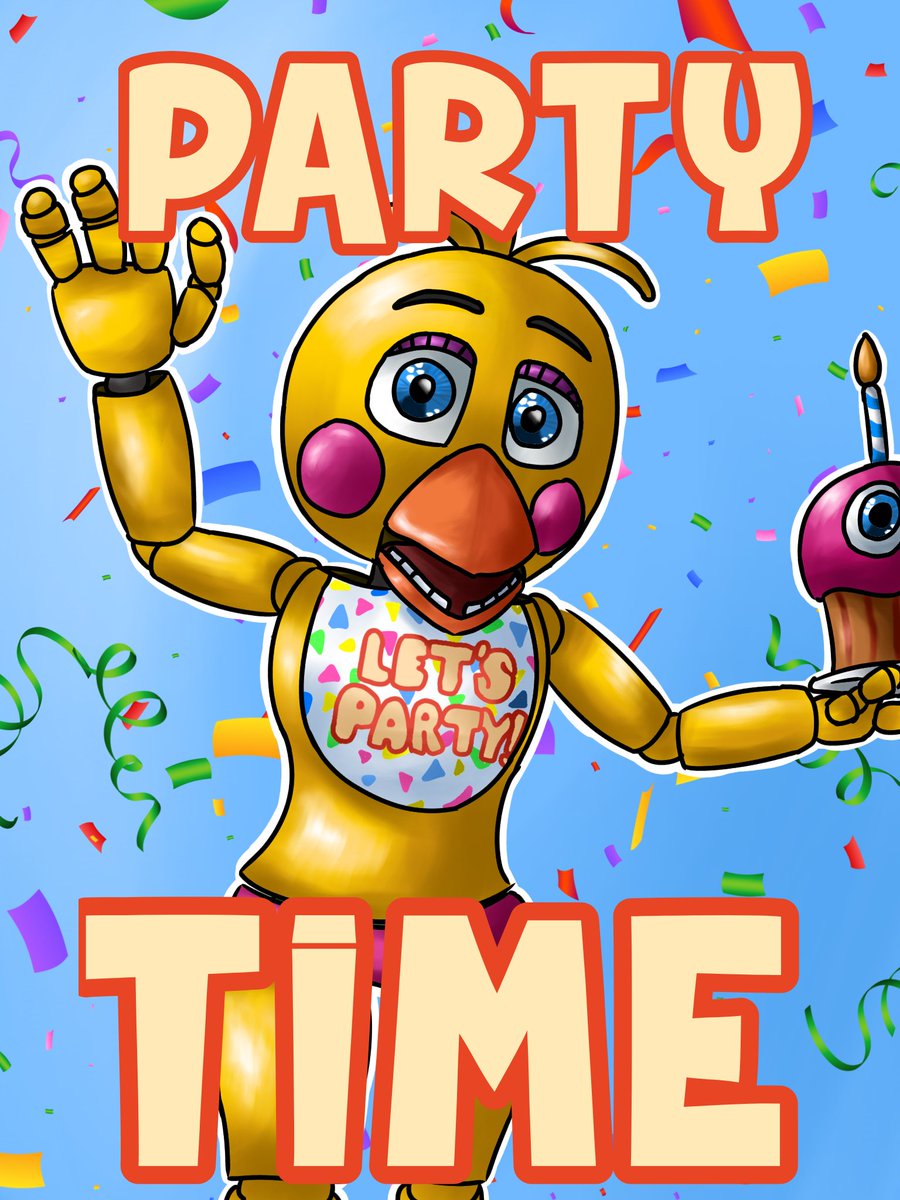 ChillCorl's tweet photo. Toy Chica Poster yes #fnaf https://t.co/HqGcj4F28P