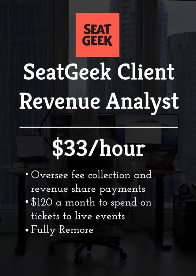 tool_hopper's tweet photo. SEAT GEEK

SeatGeek客户收入分析师

时薪$33

• 监管费用征收和收入分享付款
• 每月$120用于购买现场活动门票
• 完全远程 https://t.co/msJd4lVfC4