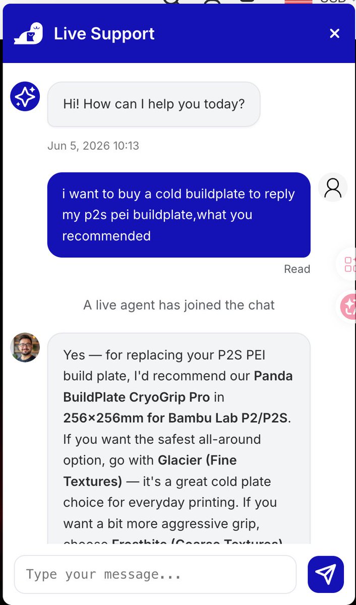 BTT_Eric's tweet photo. Look what I just found! 👀 You can now click the little blue headphone icon 🎧 on our website and ask anything. Whether you need Wiki support or product recommendations, it automatically finds the answer for you. Go give it a try—I could honestly play with this all day! 😁🎧 @BIQU_Makers @BigTreeTech  #BIQU #BIGTREETECH #3Dprinting     https://t.co/VQIerKR9OB