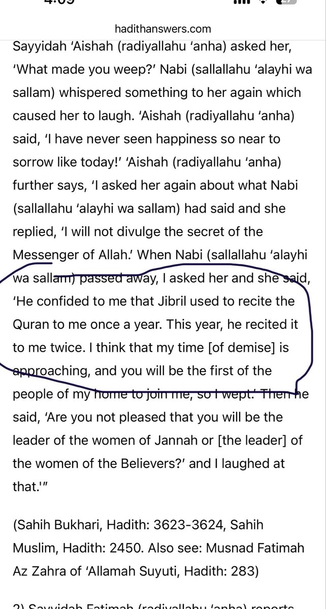zayed11zayed's tweet photo. @MinisterMartyr @Rexleonum_NWA Yes you did bring a Hadith that Mohammed forgot a verse as any normal human being.but as well I countered with another evidence that he recovers it as he recited the whole Quran yearly to Gabriel and recited Quran twise before his death.That means everything is settled and solved https://t.co/lonFW7z0Q4