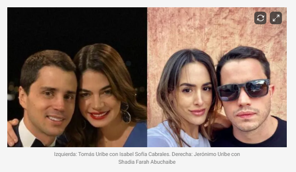 hackerFiscalia's tweet photo. Usted @tomasuribeEco y su hermano Jerónimo @jeronimoauribem recibieron #narcoDineros de Dairo Antonio Usuga David alias Otoniel.
https://t.co/hfEXH6PhP9

Transcripción:

"Hola amor,

Espero te encuentres muy bien. Te aviso que a los hijos de nuestro amigo U [expresidente Alvaro Uribe Velez] ya le enviamos para lo del Centro Comercial de Bogotá. Todo se lo dimos en dólares. Lo entregamos en uno de los apartamentos del poblado. Ya tu sabes que por alli ellos nos ayudan a blanquear gran parte del dinero. De igual manera también me dijeron que tienen otro proyecto pendiente que es en Estados Unidos. Te comunico para que me digas si lo hacemos o no. Espero que estes mejor de salud y por favor envíame el mensajero lo más pronto posible. Un beso y un abrazo."

Tomás, el mayor, se casó con Isabel Sofía Cabrales isabelsofiacabrales una exvirreina de belleza y presentadora de televisión. Sus hijos son Jerónimo y Leticia.

Su hermano menor Jerónimo se casó con la periodista Shadia Farah Abuchaibe, graduada de la Universidad Javeriana nacida en Barranquilla dentro de una familia con orígenes turcos. Farah es hija del médico Freddy Farah Saad quien figura como integrante del Panel Médico de la Embajada de Canadá y Australia. Su esposa Helen Lupe Abuchaibe es una mujer con lazos políticos. Los hijos de Jerónimo Uribe y Shadia Abuchaibe, son Tomás y Emilio.

Existe un proyecto de inmobiliaria virtual llamado La Haus LLC creado por Tomás y Jerónimo el 23 de febrero de 2018 en el estado de Delaware en EE.UU. el cual se asegura tener 650 millones de clientes potenciales en cuanto a la compra y venta de viviendas nuevas y usadas en América Latina. La Haus ha sido tildado como un paraiso fiscal por flexibilizar sus exigencias a la hora de permitir la creación de sociedades, según el diario Criterio.