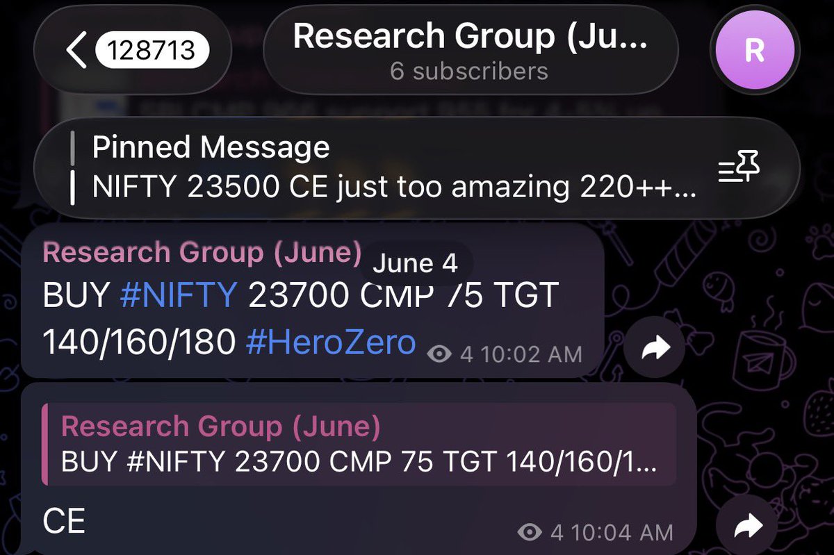 chinonnifty's tweet photo. #Stocks #Index #LiveStudy
Our Timing 🚨
After massive move in GMR and NF 23500 CE new CE Strike on RADAR - 23700 CE.
Dow BIG up OVERNIGHT.
Can we SEE bumper tatgets ONCE again !!!
Risk is Only a portion of prior Profit !!
Don’t miss our LIVE studies: https://t.co/CDJwIh3lXL https://t.co/mqCyhwWhyZ