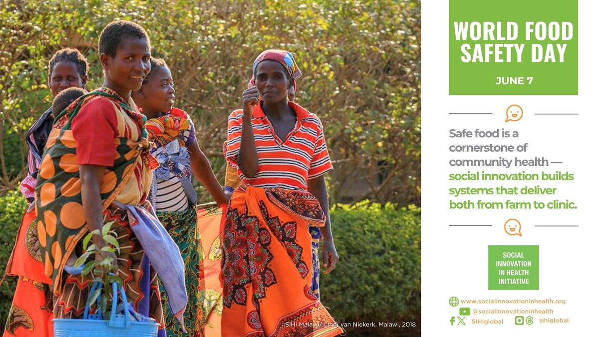 SIHIglobal's tweet photo. Food safety and health are two sides of the same challenge. 

In Malawi, Child Legacy International addresses both through an integrated, community-centred model. 

📖: https://t.co/k7nJapKd9s

#WorldFoodSafetyDay #SocialInnovation https://t.co/70U3SQOXZO