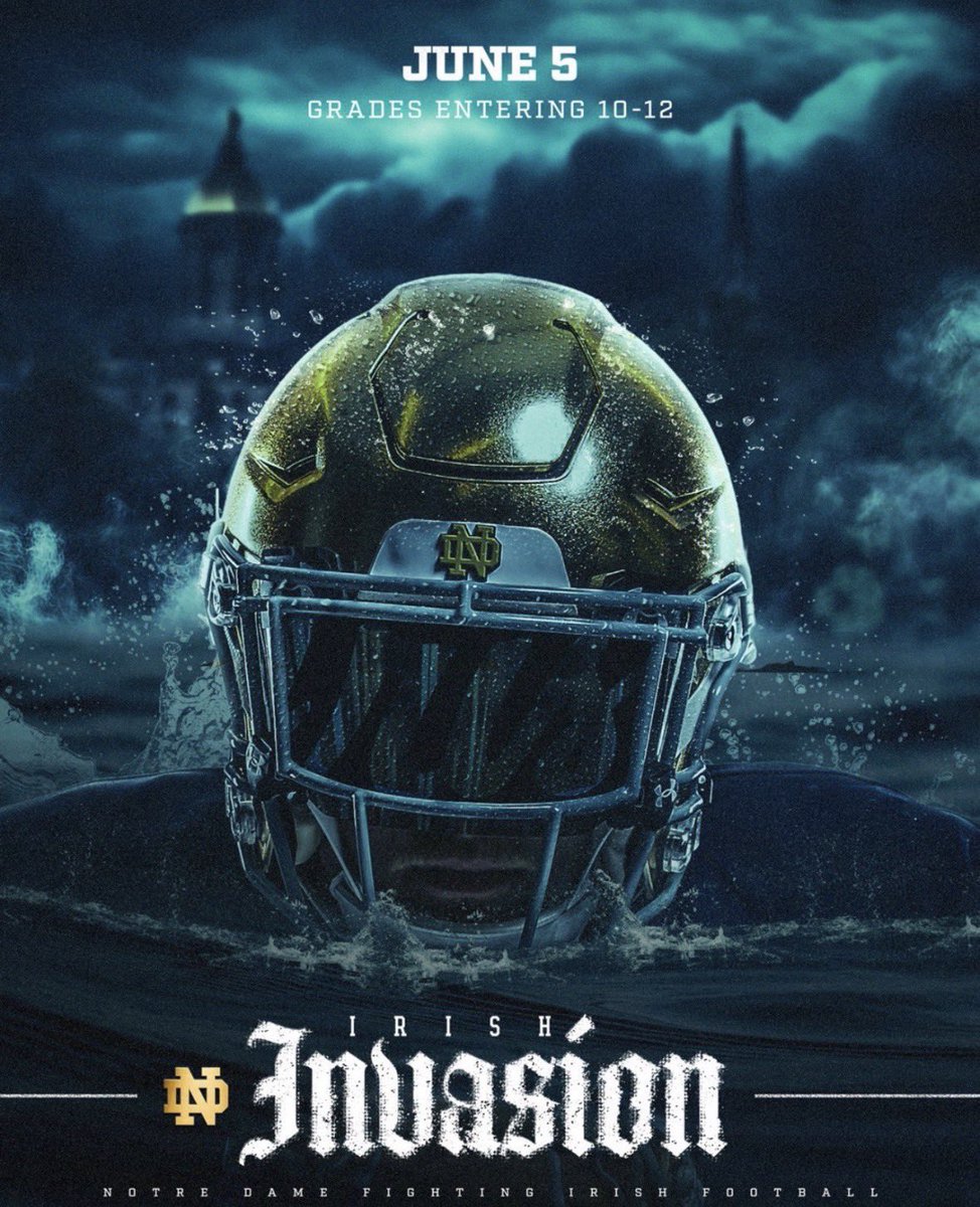 brockbaumann76's tweet photo. Grateful for the invite for the Irish invasion tomorrow at @NDFootball! Can’t wait to compete!!

@CoachJoeRudolph @justicebathas @Coach_Franke @coachweidger8 @mickdwalker @JaredLuginbill @Mark__Porter @270Gridiron @AllenTrieu @DaleRodick @T3Performance1 https://t.co/ww6W90IMN1