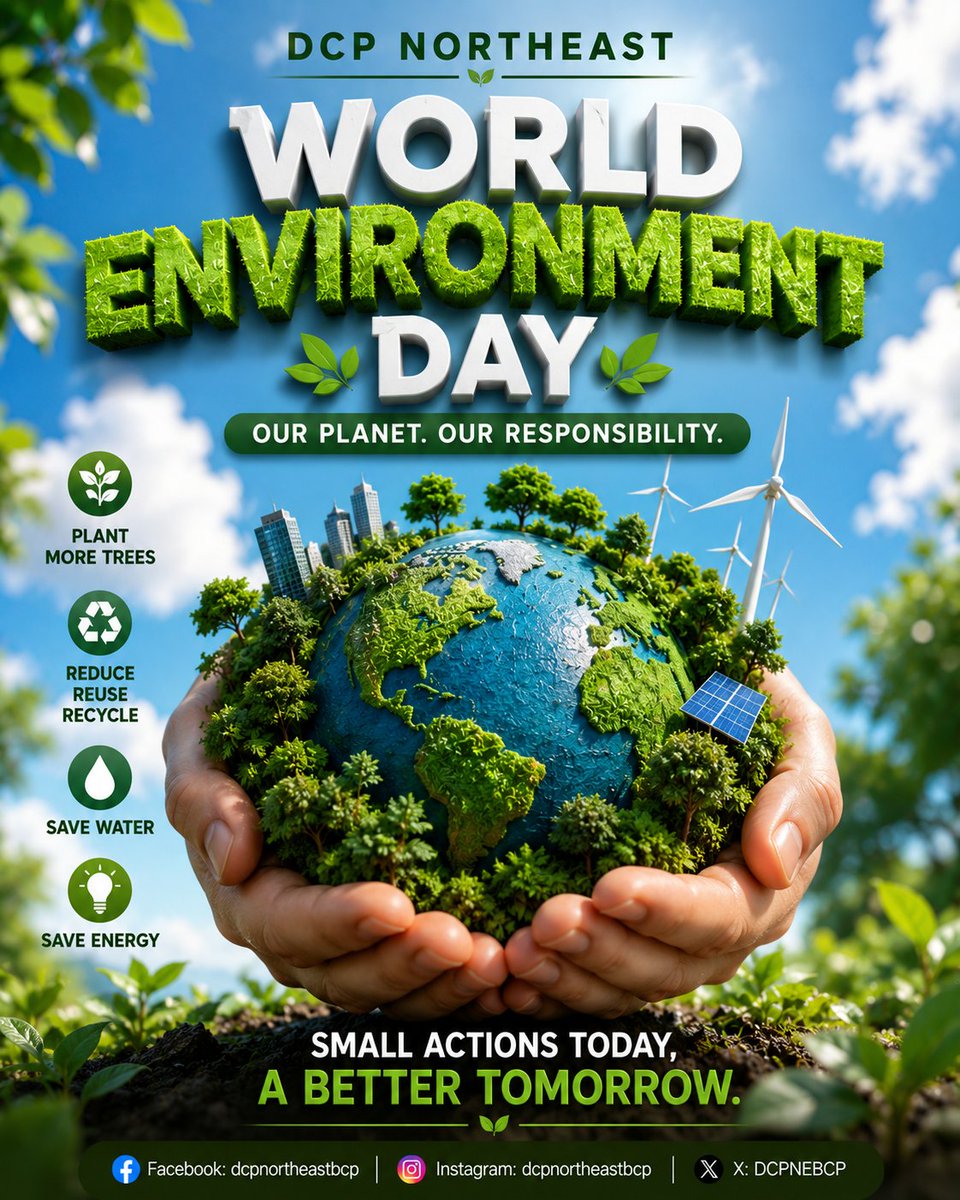 DCPNEBCP's tweet photo. 🌍 ವಿಶ್ವ ಪರಿಸರ ದಿನ 🌱

ಪ್ರಕೃತಿಯೇ ನಮ್ಮ ಜೀವನಾಡಿ. ಪರಿಸರವನ್ನು ಸಂರಕ್ಷಿಸುವುದು ಕೇವಲ ಕರ್ತವ್ಯವಲ್ಲ, ಅದು ನಮ್ಮ ಭವಿಷ್ಯವನ್ನು ಸುರಕ್ಷಿತಗೊಳಿಸುವ ಹೊಣೆಗಾರಿಕೆಯಾಗಿದೆ.

• ಮರಗಳನ್ನು ನೆಟ್ಟು ಅವುಗಳನ್ನು ಪೋಷಿಸಿ.
• ಪ್ಲಾಸ್ಟಿಕ್ ಬಳಕೆಯನ್ನು ಕಡಿಮೆ ಮಾಡಿ.
• ನೀರು ಹಾಗೂ ವಿದ್ಯುತ್‌ನ್ನು ವ್ಯರ್ಥ ಮಾಡದಿರಿ.
• ತ್ಯಾಜ್ಯವನ್ನು ಸರಿಯಾಗಿ ವಿಲೇವಾರಿ ಮಾಡಿ.
• ಸ್ವಚ್ಛ ಮತ್ತು ಹಸಿರು ಪರಿಸರ ನಿರ್ಮಾಣಕ್ಕೆ ಕೈಜೋಡಿಸಿ.

🌿 ಪರಿಸರ ಉಳಿಸಿ – ಭವಿಷ್ಯ ಬೆಳೆಸಿ 🌿

#WorldEnvironmentDay #DcpNorthEast #JointCpEast #BengaluruCityPolice

@BlrCityPolice @DgpKarnataka @KarnatakaCops @CPBlr @jt_cpeastbcp