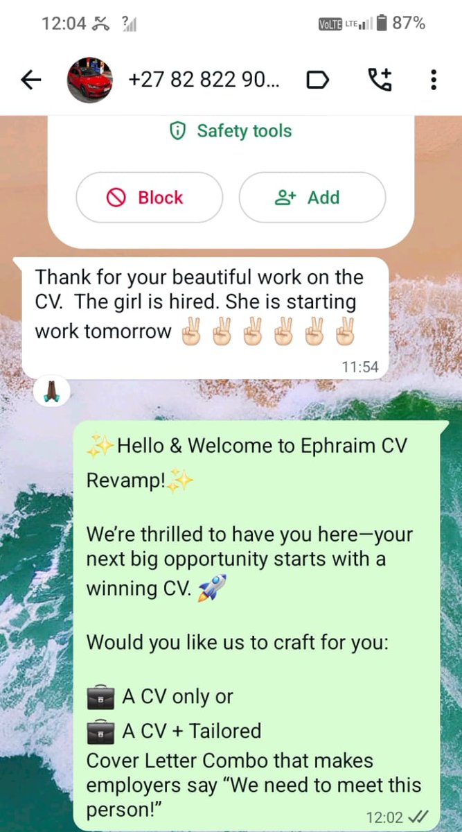 Ephraim_Snr's tweet photo. Revamp your CV to attract recruiters
Only R25 for the unemployed and R50 for the employed. CV + Cover letter R90

Dm, call or WhatsApp: 073 330 8330

Mcebo Dlamini #JobSeekersSA https://t.co/nKeJK41R4x