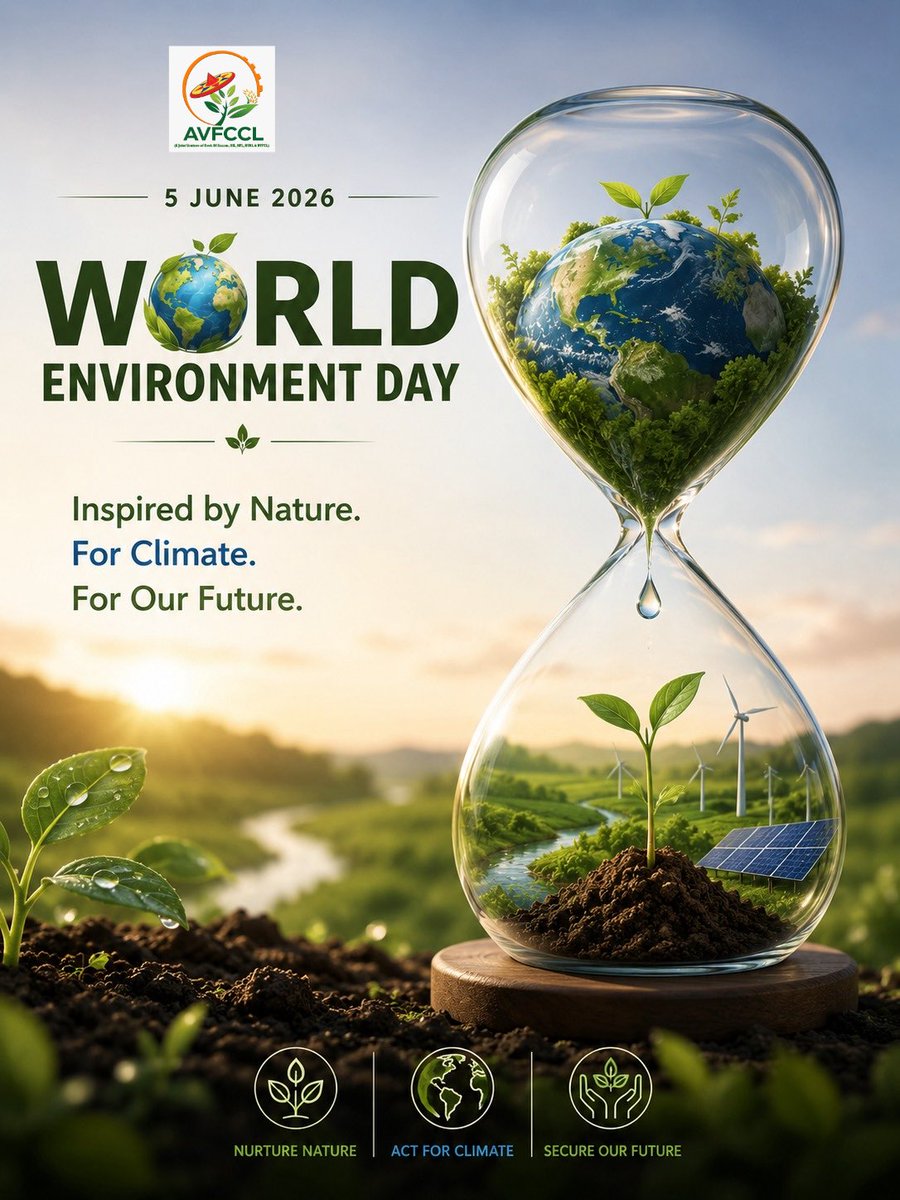 AVFCCL_ASSAM's tweet photo. Let us work together to preserve nature's balance and create a future where progress and sustainability go hand in hand.
Protect Nature Today. Secure Tomorrow.
#WorldEnvironmentDay2026 #InspiredByNature #ForClimate #ForOurFuture #AVFCCL #Sustainability #GreenFuture https://t.co/xxaSbnHhwt