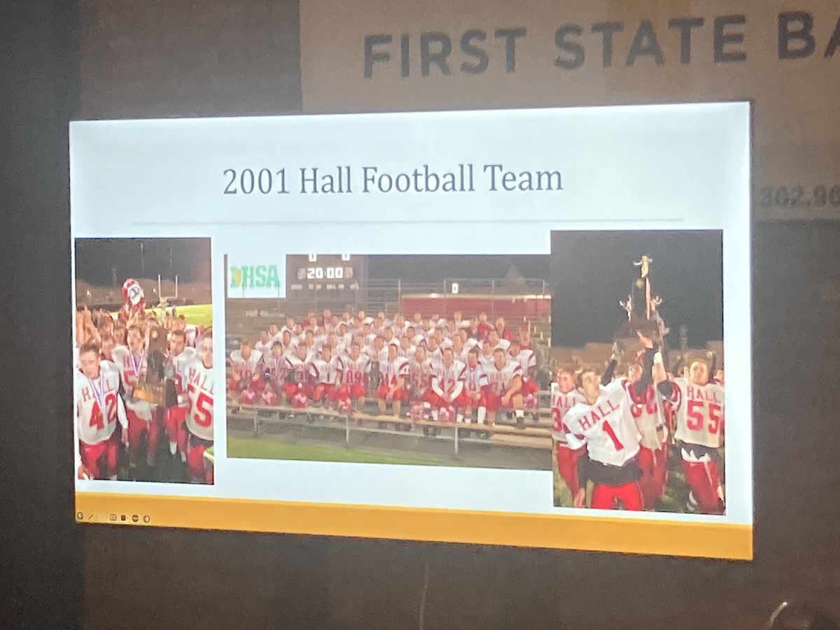 bcrsportsed's tweet photo. Great way to end the night with Hall assistant coach Steve Smith of the 2001 state champs and his famous King of Rock n Roll cheer #bcrsports @ADREDDEVIL https://t.co/rh9MDHBz0t
