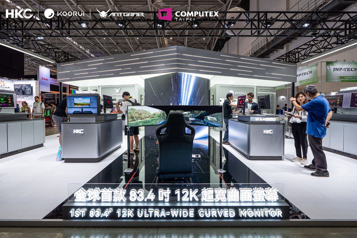 HkcMonitor's tweet photo. HKC @COMPUTEX TAIPEI｜Booth N0126 (Jun 2–5)
Spotlights:
▫️83.4” 12K curved flagship
▫️MiniLED creator monitors
▫️New ANTGAMER high-Hz gaming screen
▫️KOORUI daily displays
#COMPUTEX2026 #AITogether #HKC https://t.co/fZCnYmtDoE
