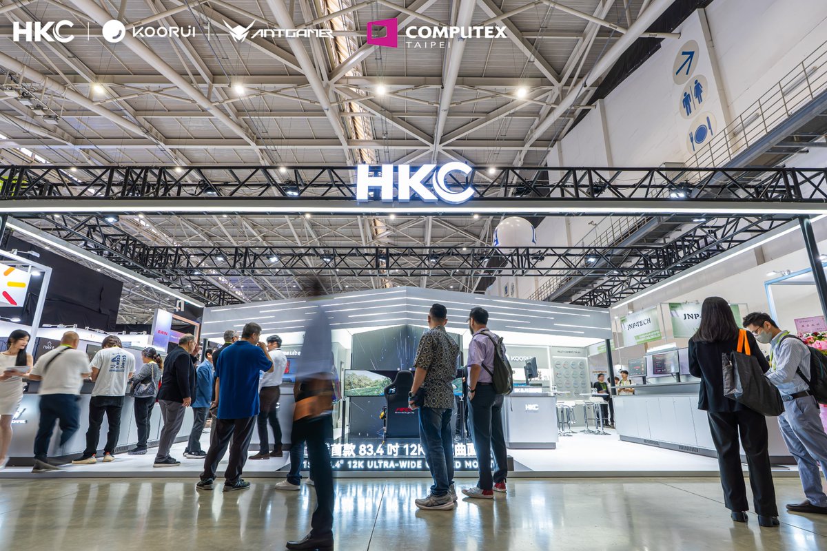 HkcMonitor's tweet photo. HKC @COMPUTEX TAIPEI｜Booth N0126 (Jun 2–5)
Spotlights:
▫️83.4” 12K curved flagship
▫️MiniLED creator monitors
▫️New ANTGAMER high-Hz gaming screen
▫️KOORUI daily displays
#COMPUTEX2026 #AITogether #HKC https://t.co/fZCnYmtDoE