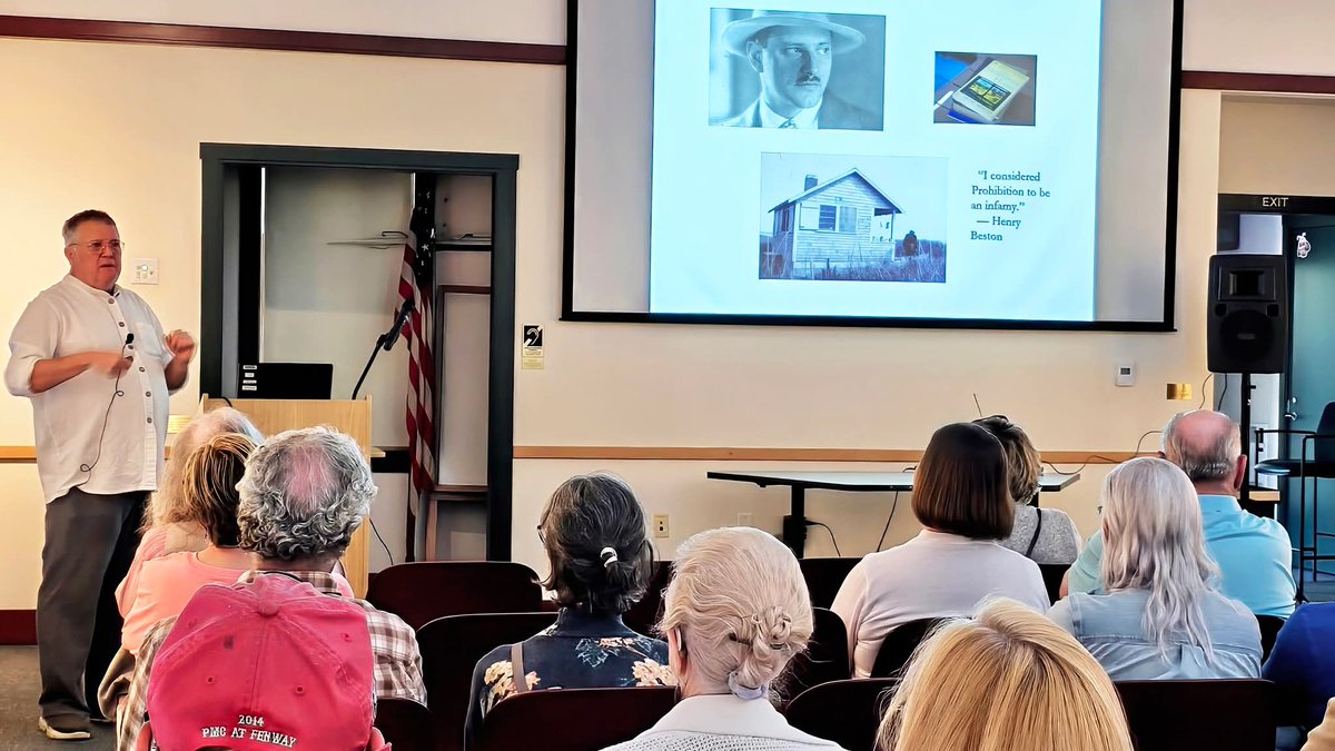 EricTaubert's tweet photo. Enjoyed hearing Don Wilding @DonWilding - talk about his new book and tell stories about Prohibition On Cape Cod at Brewster Ladies' Library. https://t.co/yLMvpRznkJ