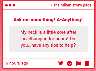 SHSLMikan's tweet photo. O-Oh, um...maybe rest your head until it feels better? https://t.co/lCaL6QRWgt